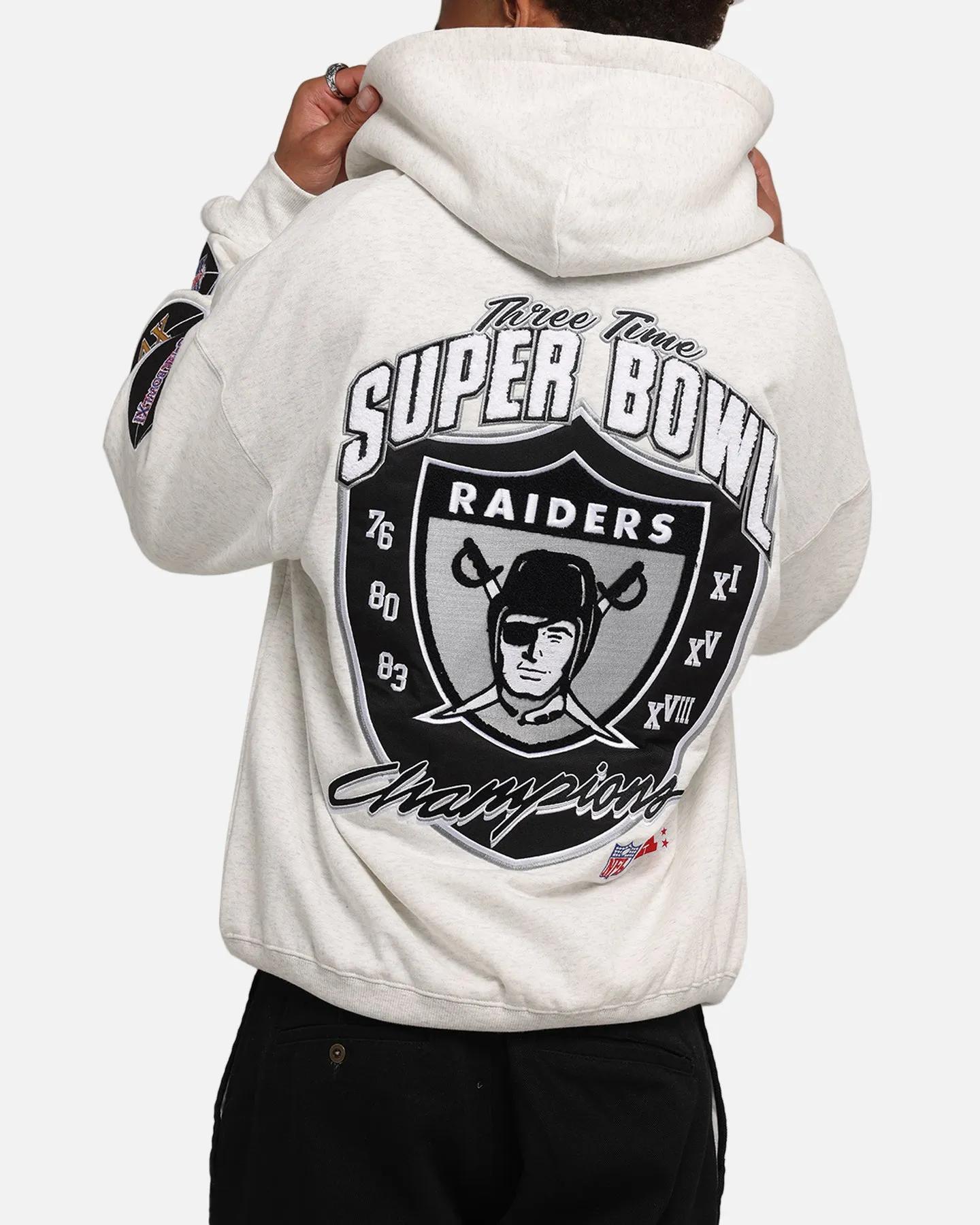 Mitchell & Ness Las Vegas Raiders National Champions Hoodie Silver Marle