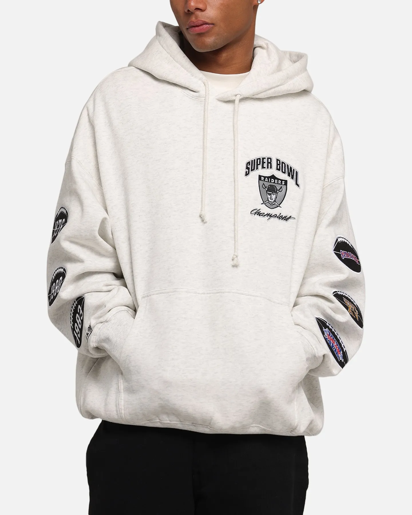 Mitchell & Ness Las Vegas Raiders National Champions Hoodie Silver Marle