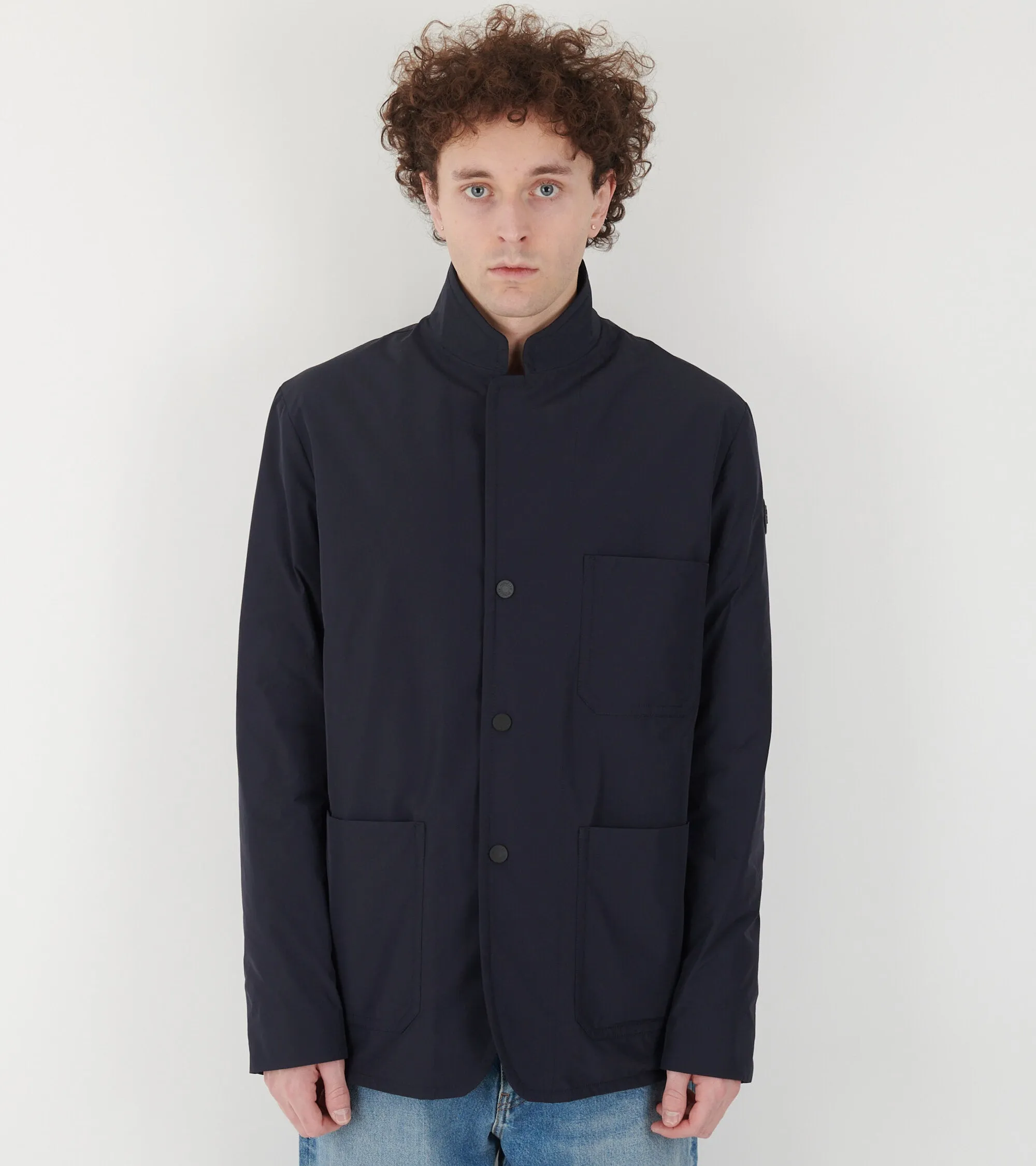 Monges Down Shirt Jacket Navy