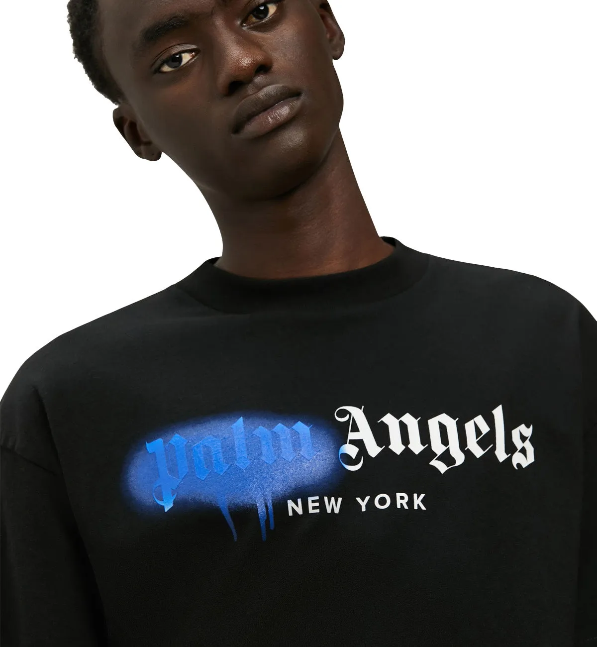 Palm Angels New York Sprayed T-Shirt (Black)