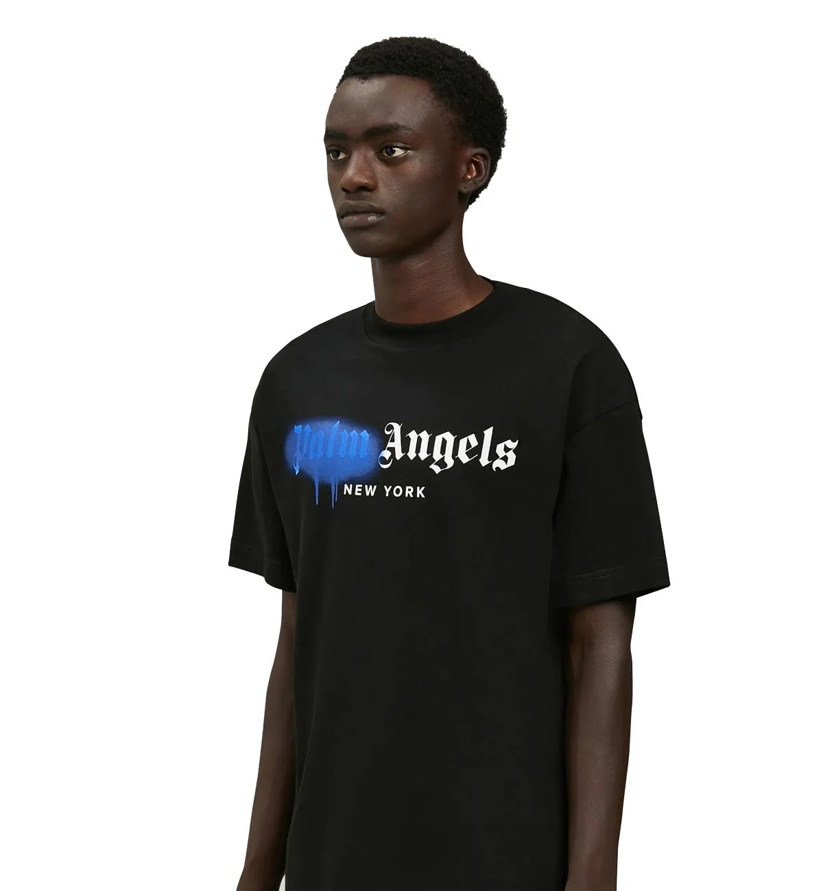 Palm Angels New York Sprayed T-Shirt (Black)