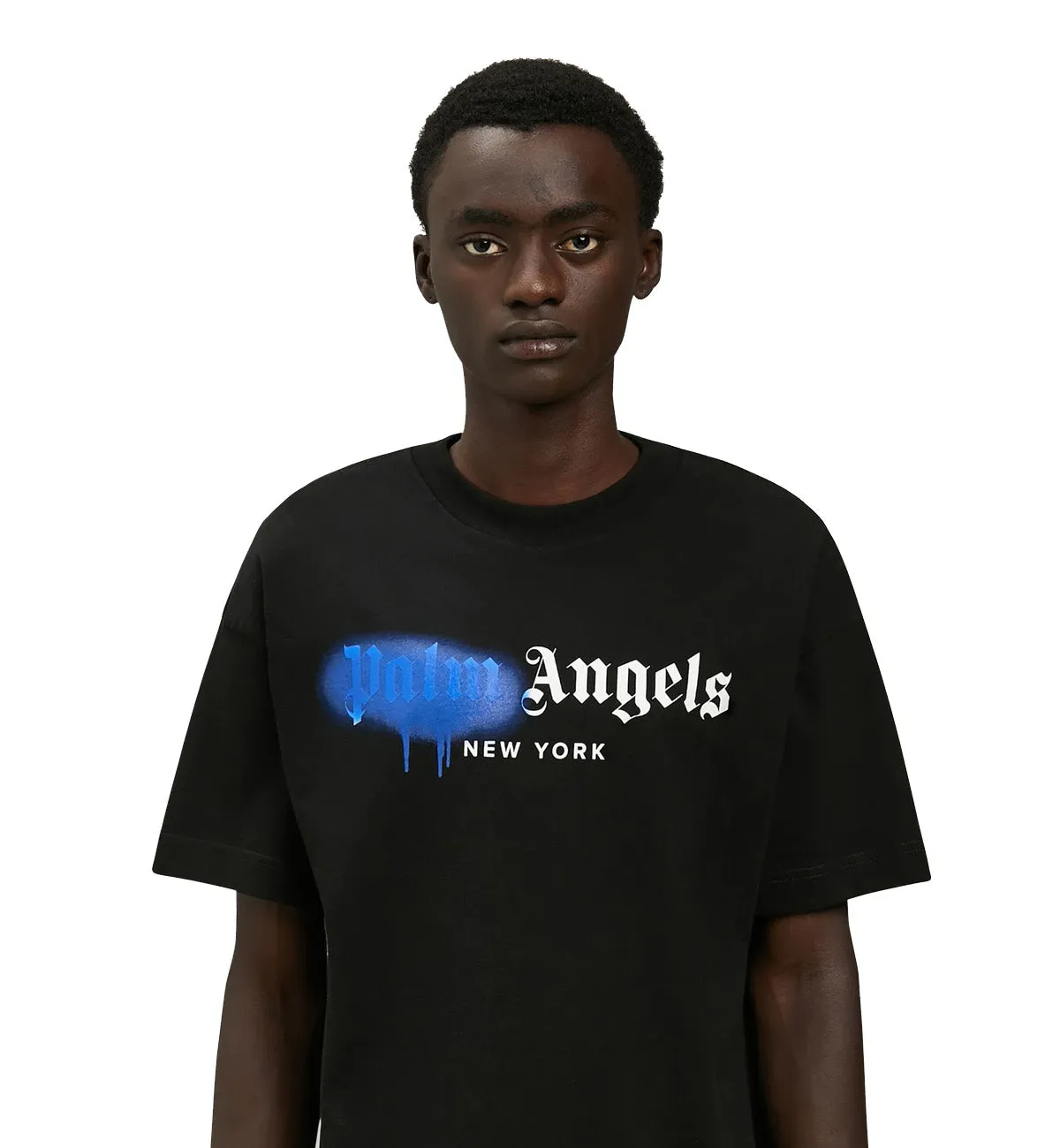 Palm Angels New York Sprayed T-Shirt (Black)