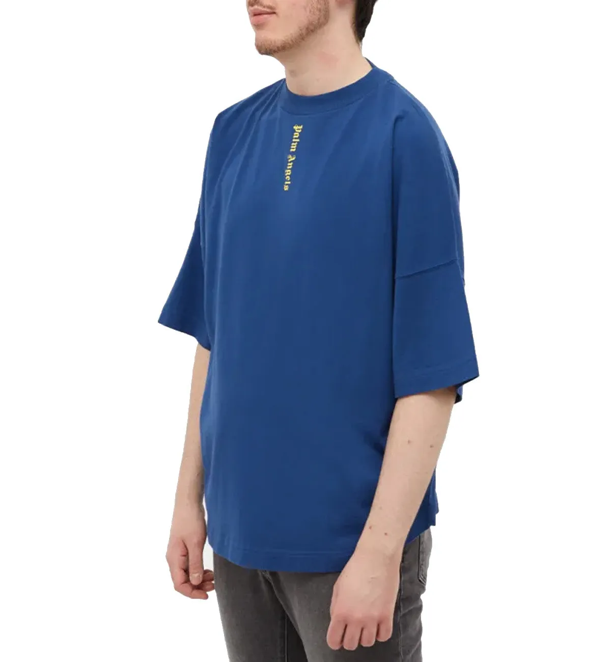 Palm Angels Vertical Logo Oversized T-Shirt (Blue)