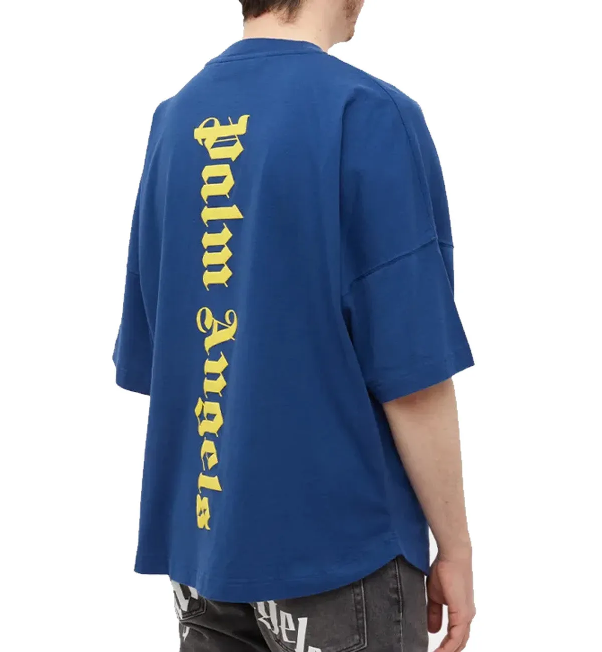 Palm Angels Vertical Logo Oversized T-Shirt (Blue)