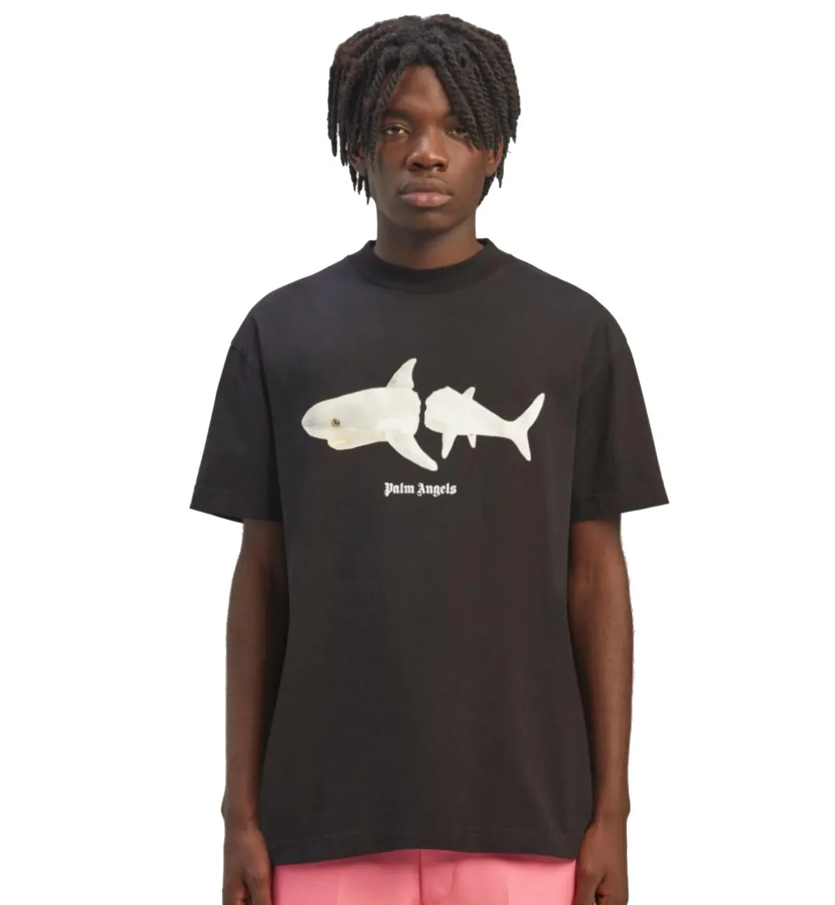 Palm Angels White Shark T-Shirt (Black)