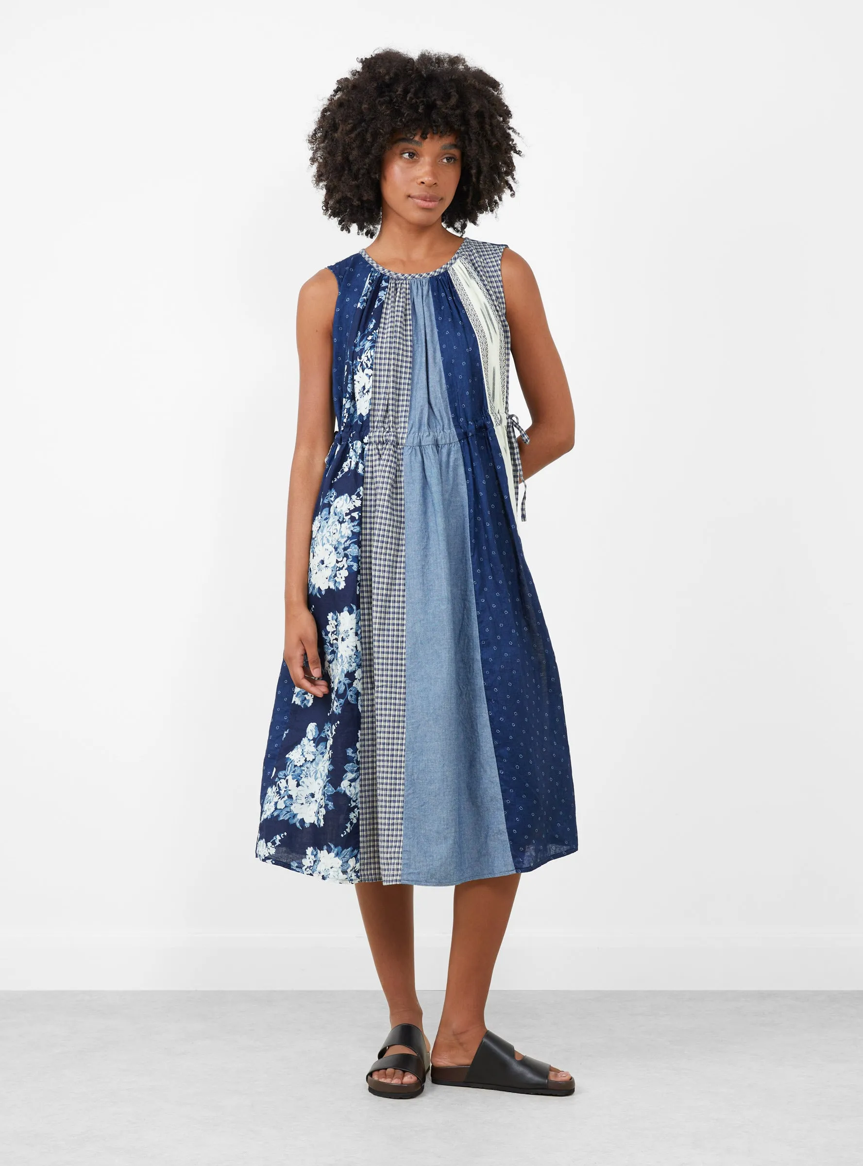 Patchwork KAHLO Dress Indigo