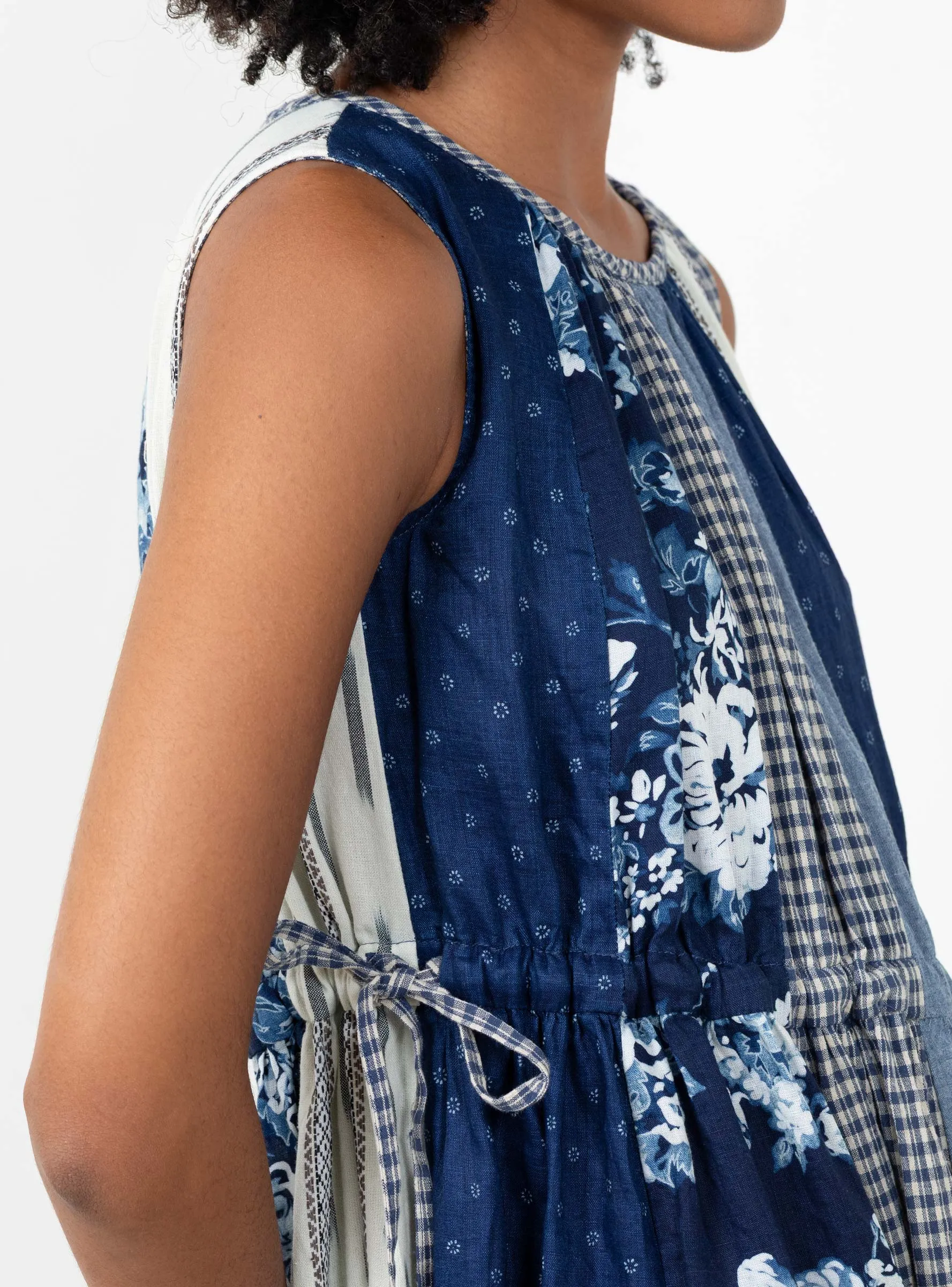 Patchwork KAHLO Dress Indigo