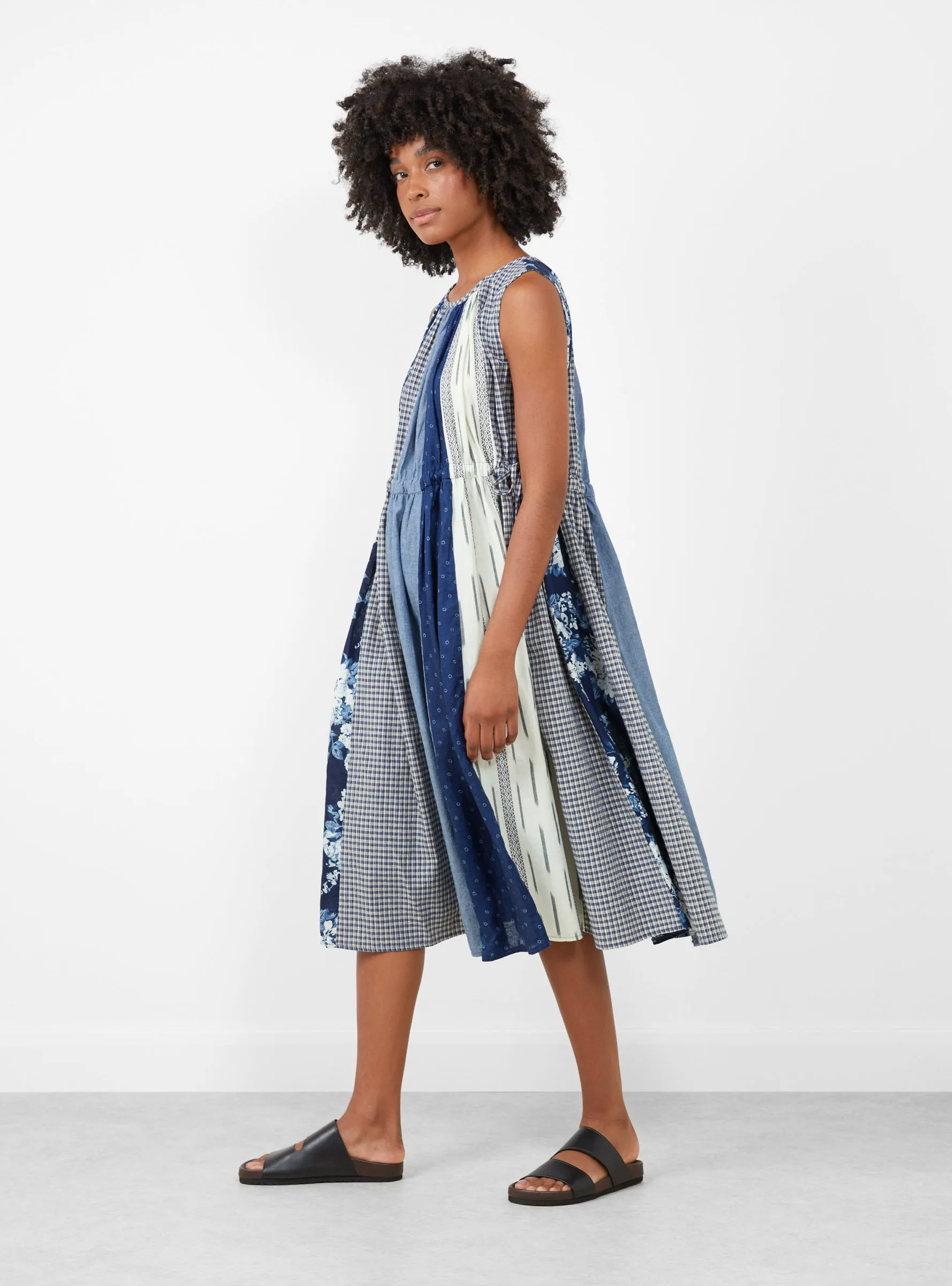 Patchwork KAHLO Dress Indigo
