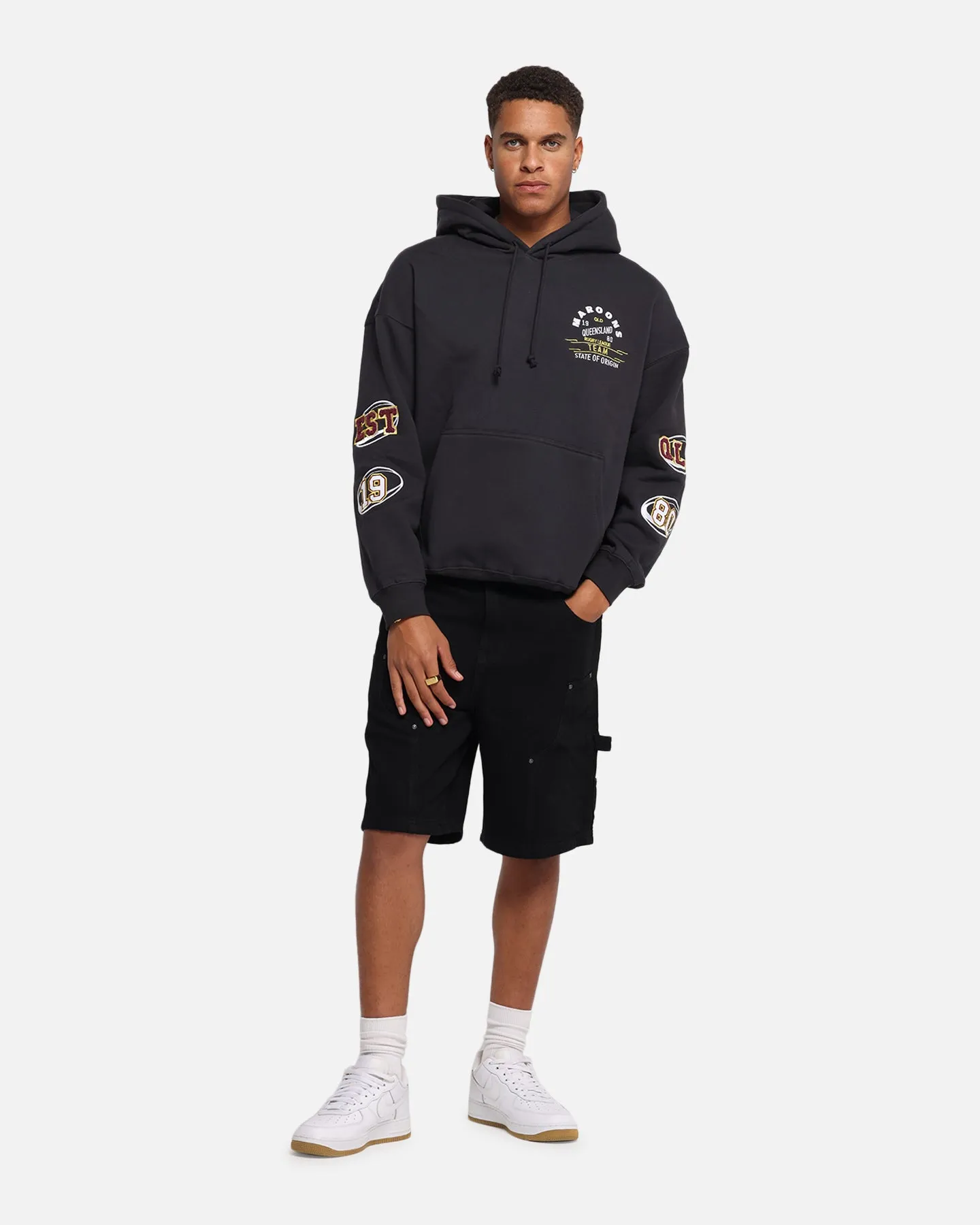 Queensland Rugby League Queensland Maroons State Of Origin Hoodie Faded Black