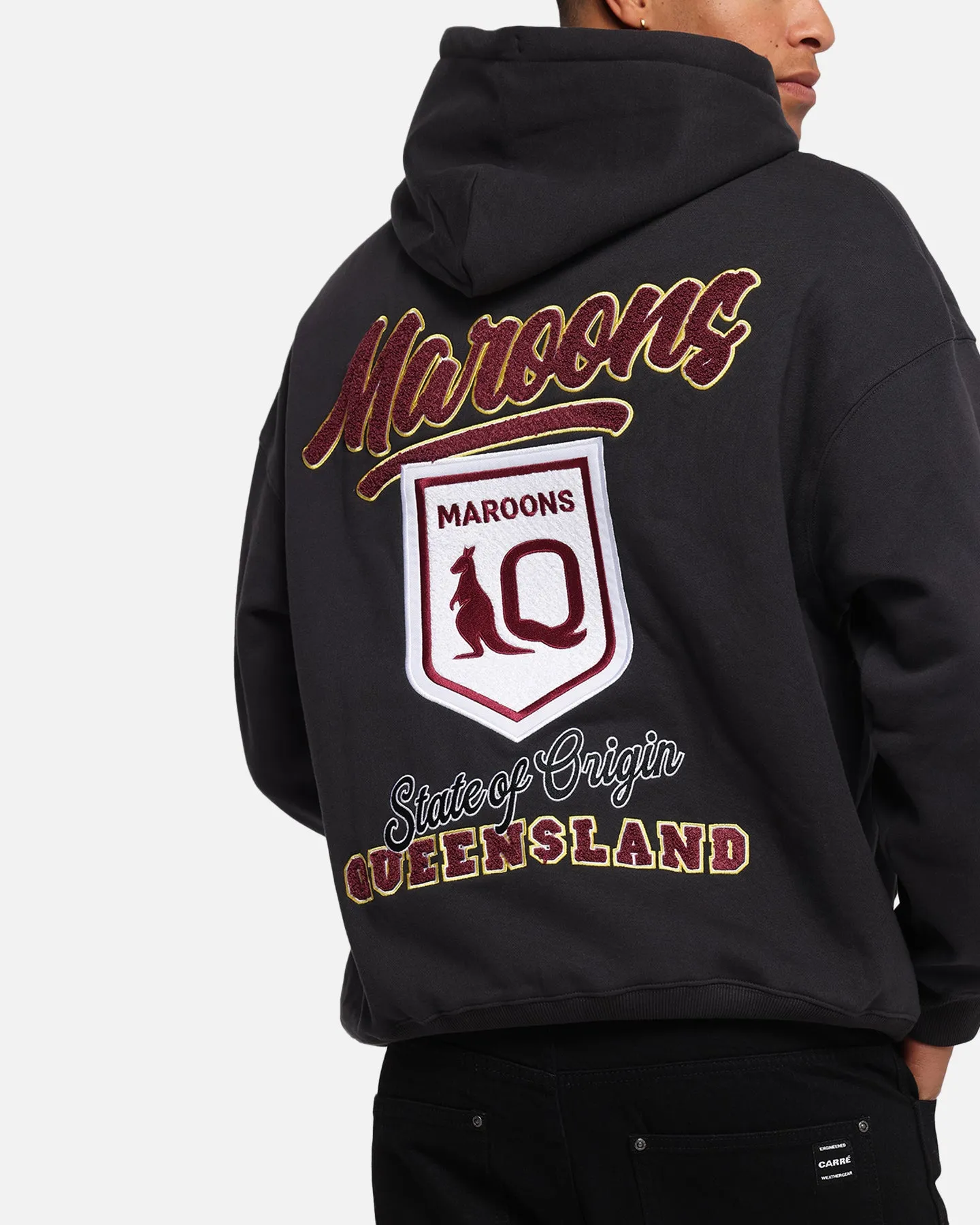 Queensland Rugby League Queensland Maroons State Of Origin Hoodie Faded Black