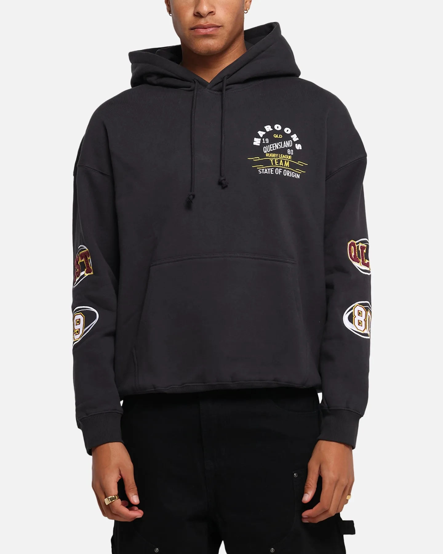 Queensland Rugby League Queensland Maroons State Of Origin Hoodie Faded Black
