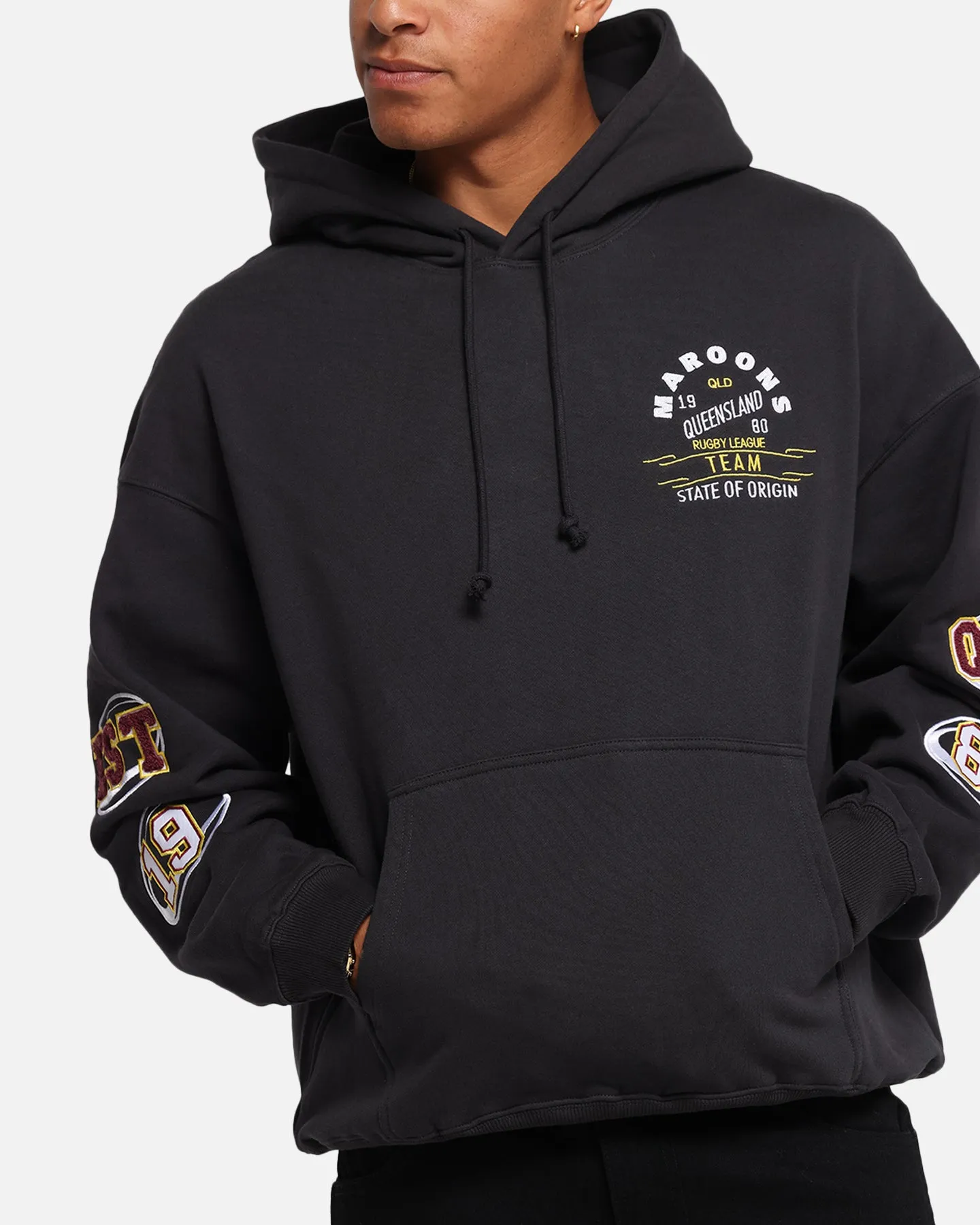 Queensland Rugby League Queensland Maroons State Of Origin Hoodie Faded Black