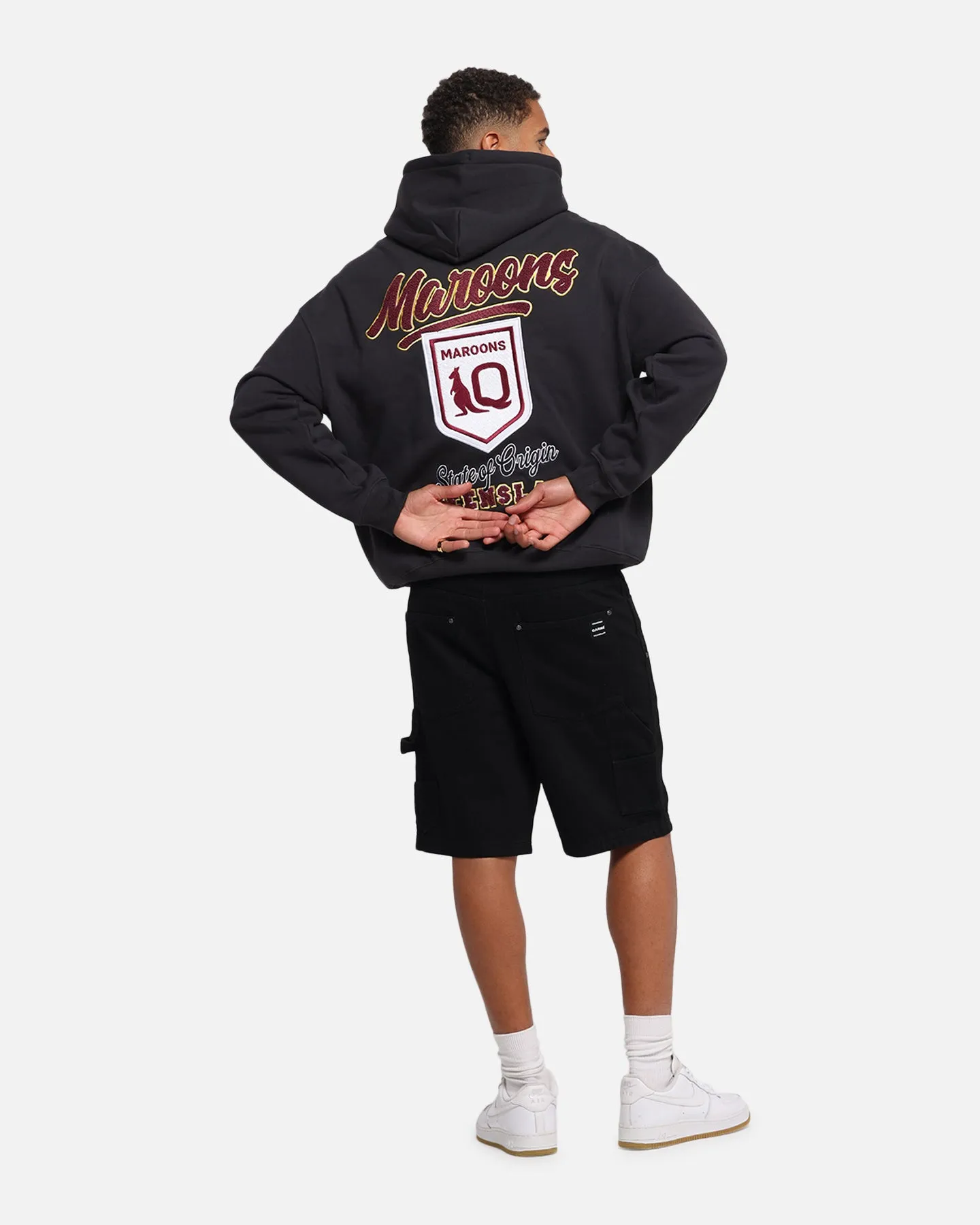 Queensland Rugby League Queensland Maroons State Of Origin Hoodie Faded Black