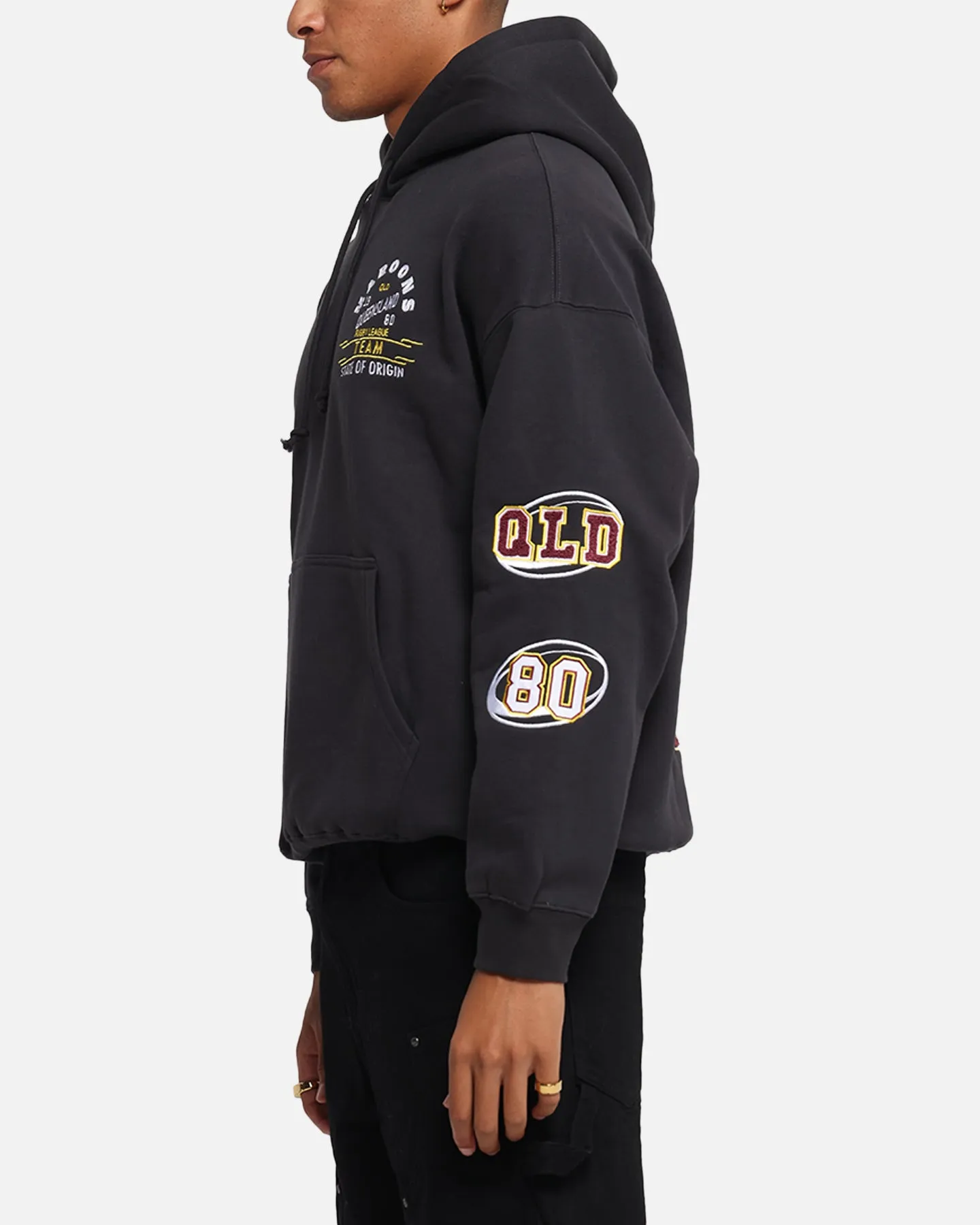 Queensland Rugby League Queensland Maroons State Of Origin Hoodie Faded Black