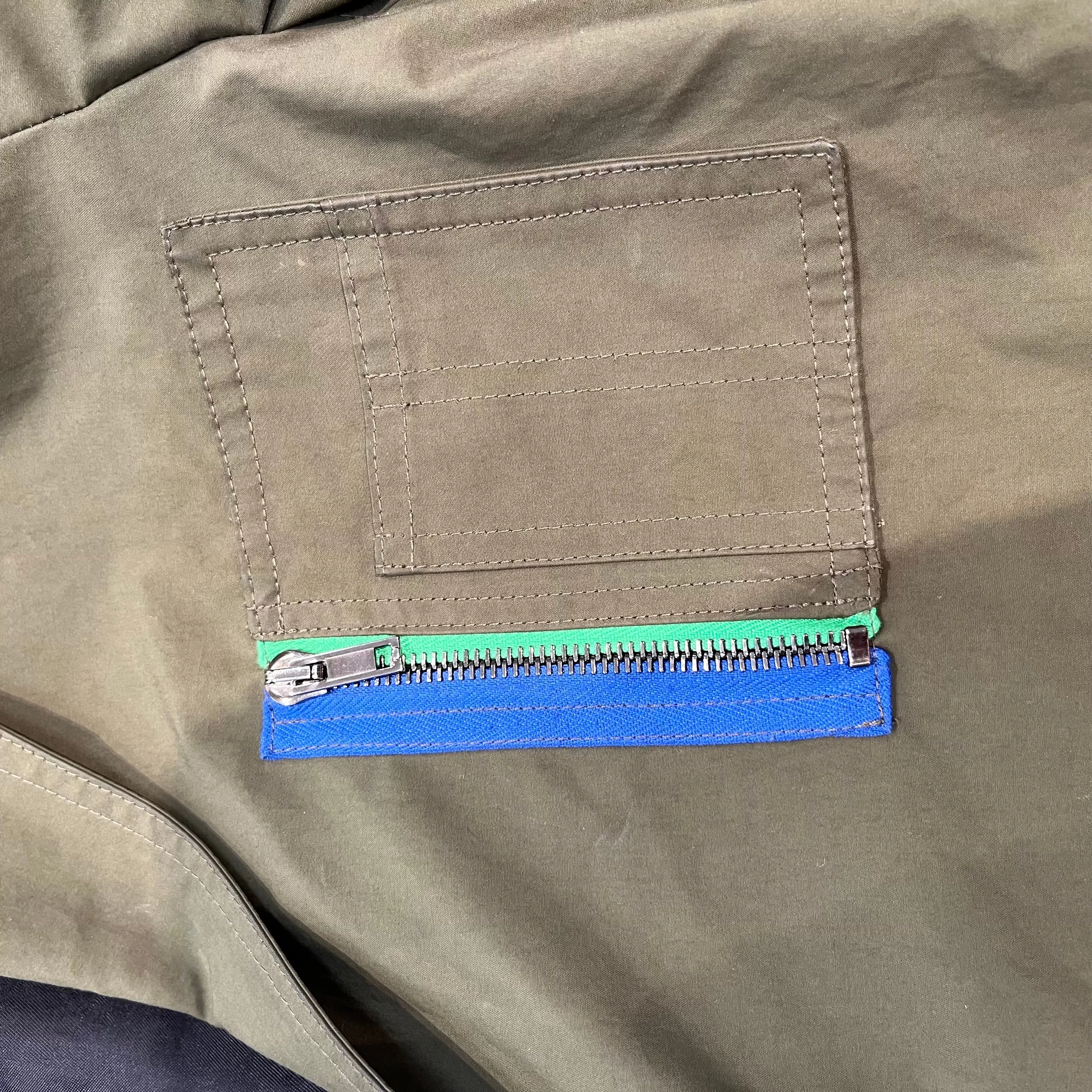 RAF SIMONS/Tailored Jkt/46/Nylon/GRN/HYBRID MA-1 JACKET