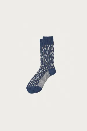 Rain Drop Crew - Steel Blue/Ivory
