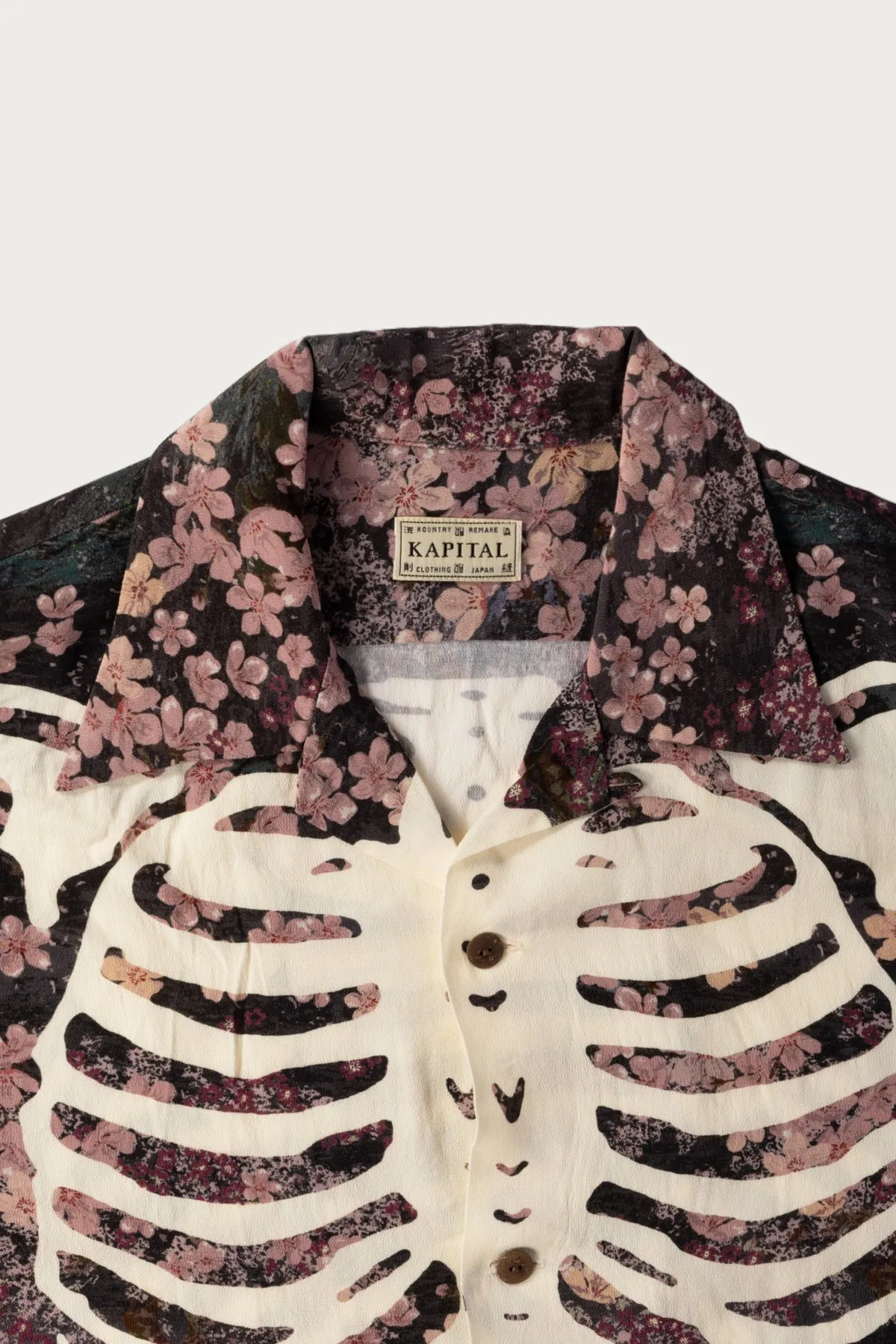 Rayon SAKURA-BONE Aloha Shirt - Indigo