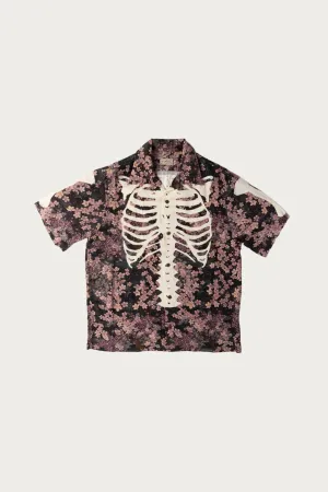 Rayon SAKURA-BONE Aloha Shirt - Indigo