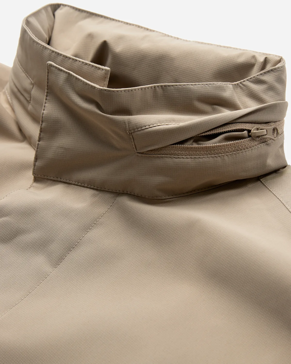 Rm LW Rain Long Jacket - Warm Grey