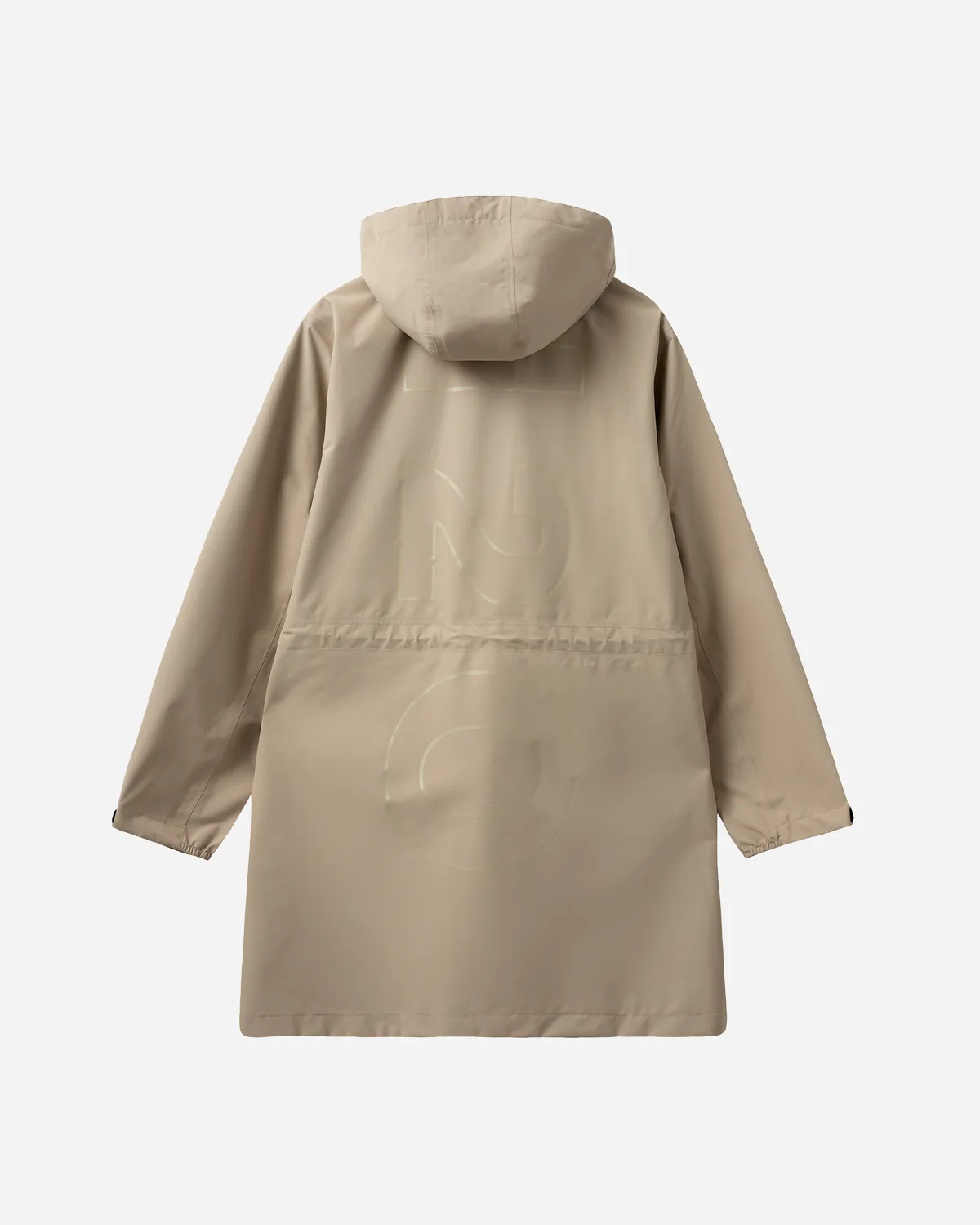 Rm LW Rain Long Jacket - Warm Grey