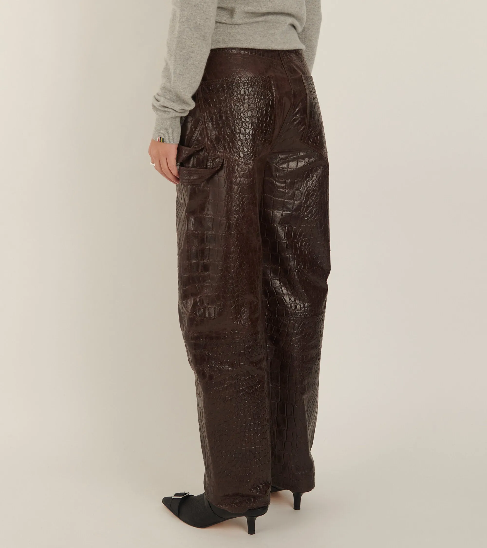 Scarlett Pants Brown Croco