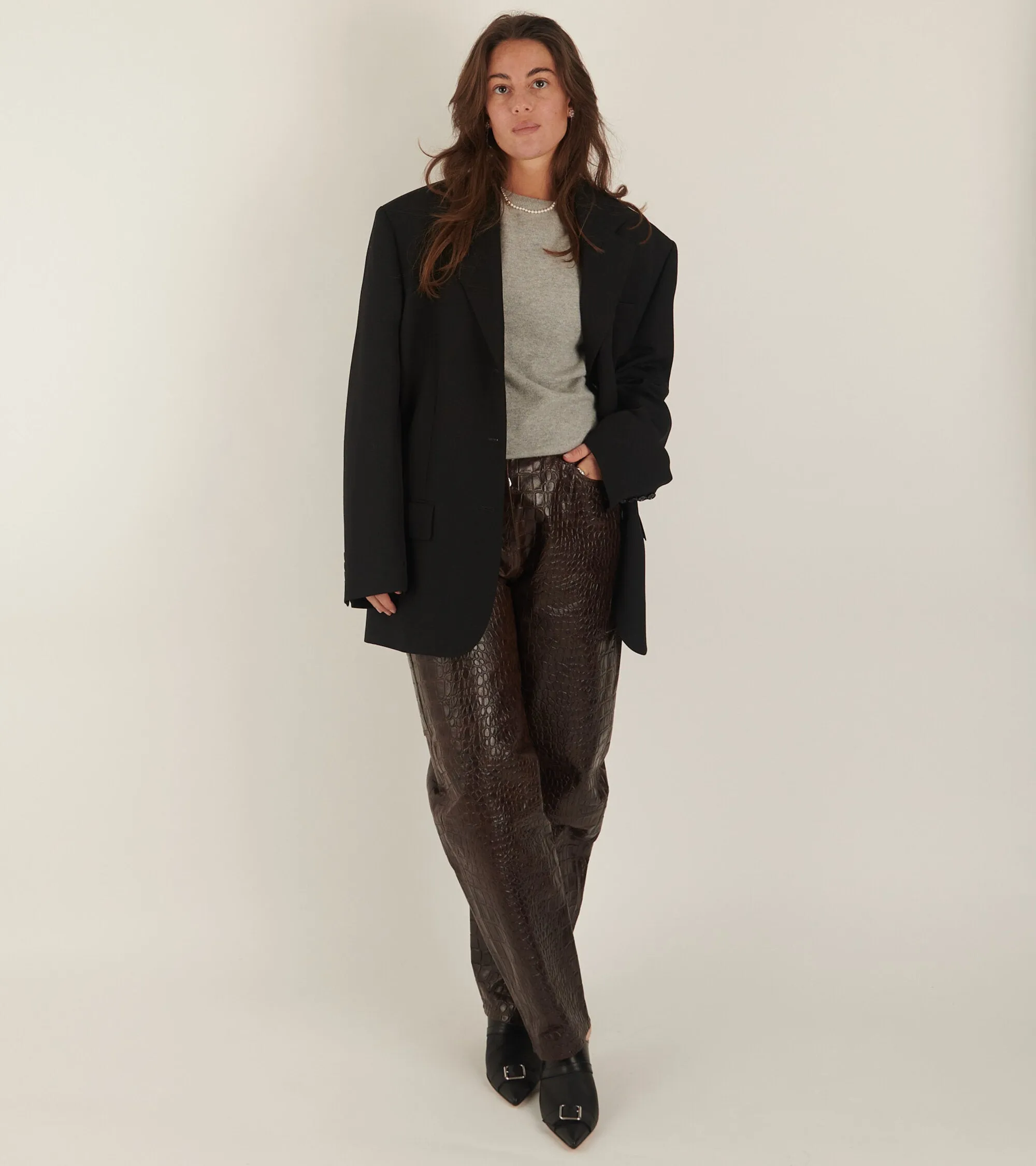 Scarlett Pants Brown Croco