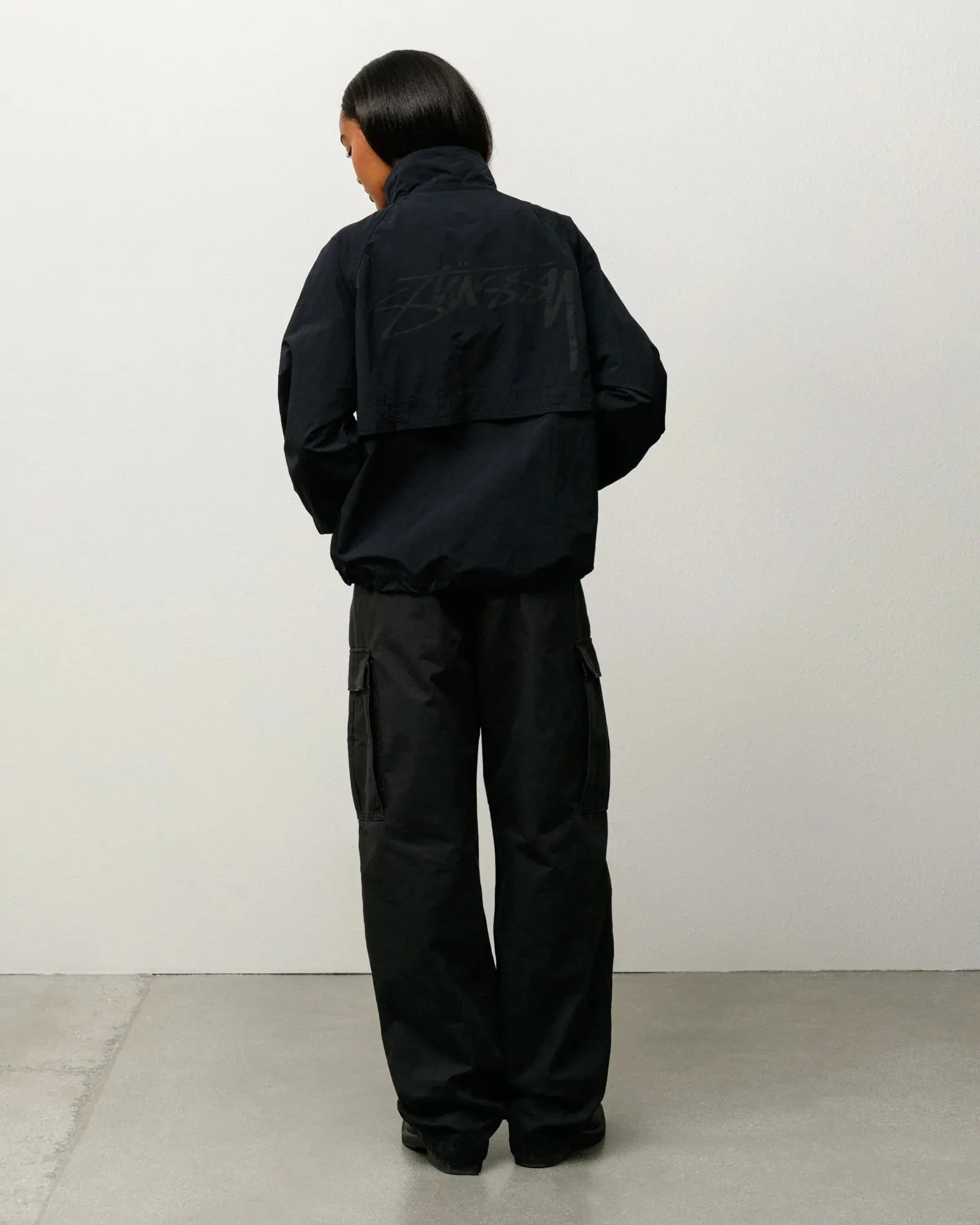 Stssy - Men's Warm Up Jacket - (Black)