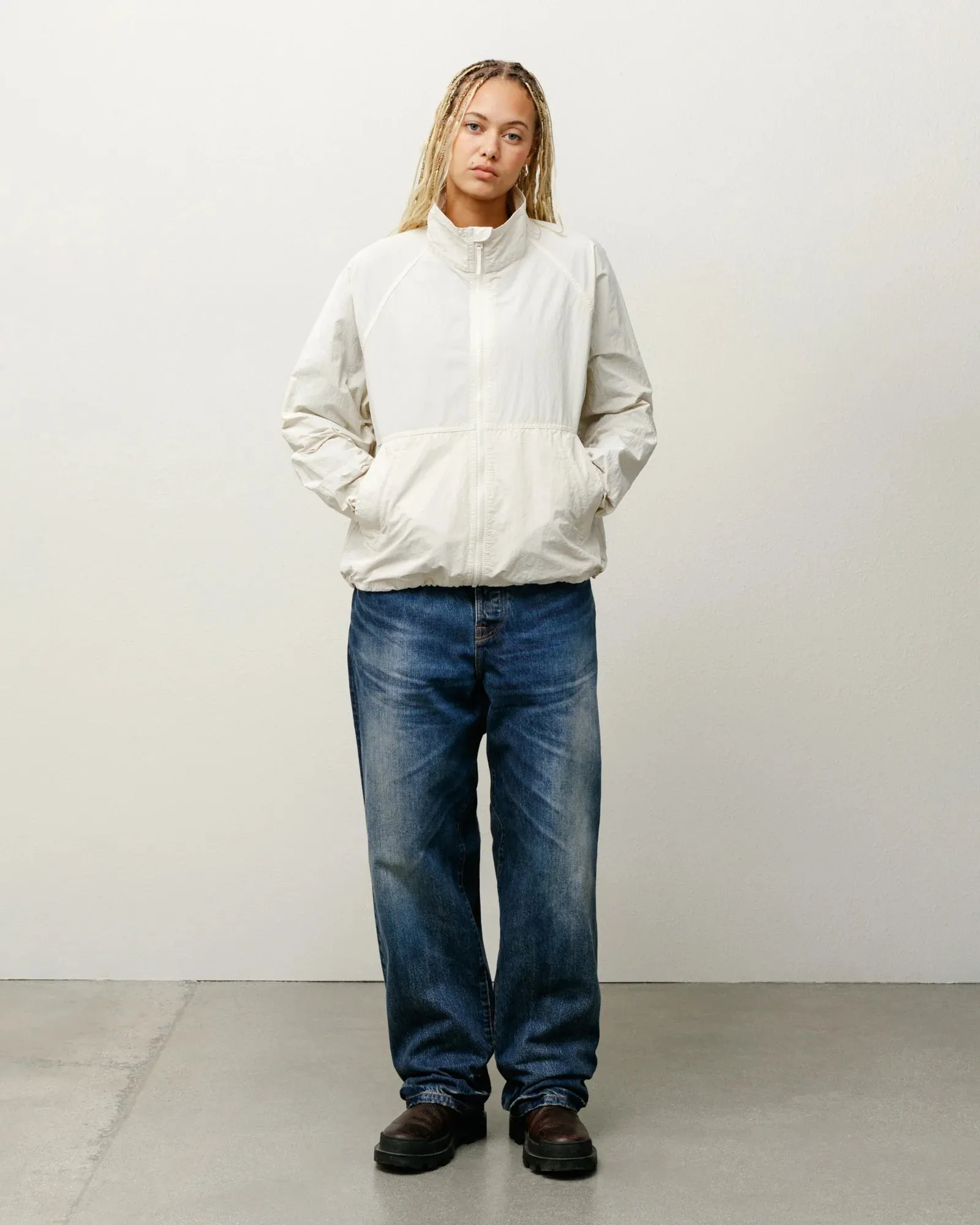 Stssy - Men's Warm Up Jacket - (Bone)