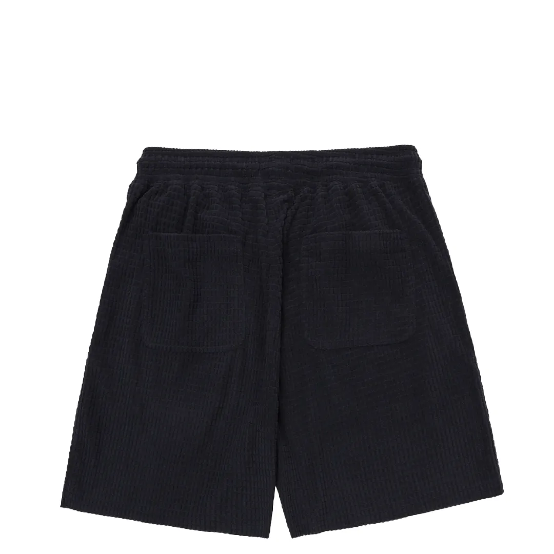 TEXTURED KNIT SHORT BLACK