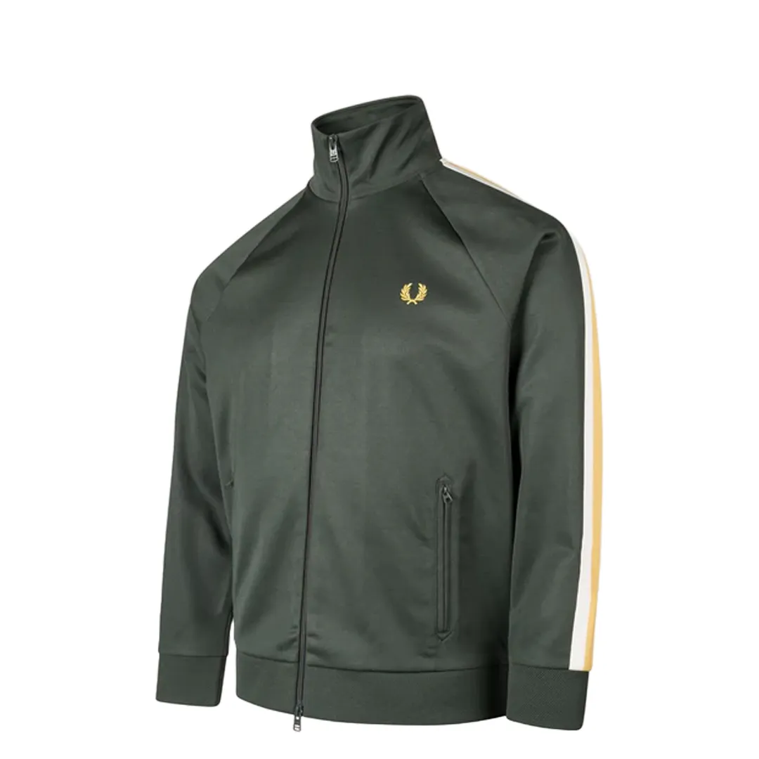 TWO COLOUR TAPE TRACK JACKET COURT GREEN