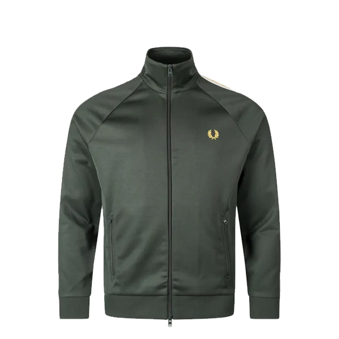 TWO COLOUR TAPE TRACK JACKET COURT GREEN