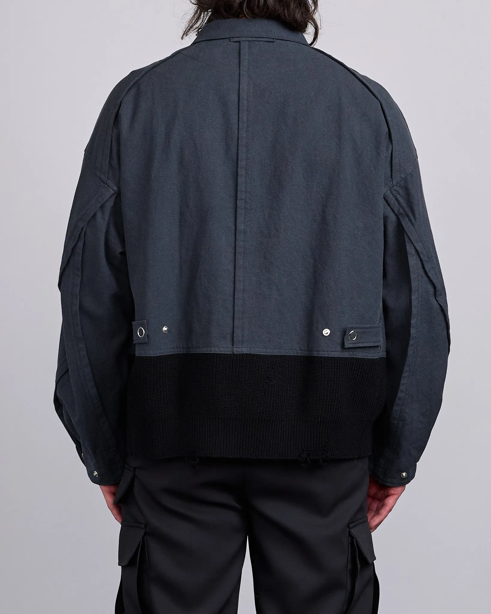 UNDERCOVER Cotton-Linen Toggle Blouson Charcoal