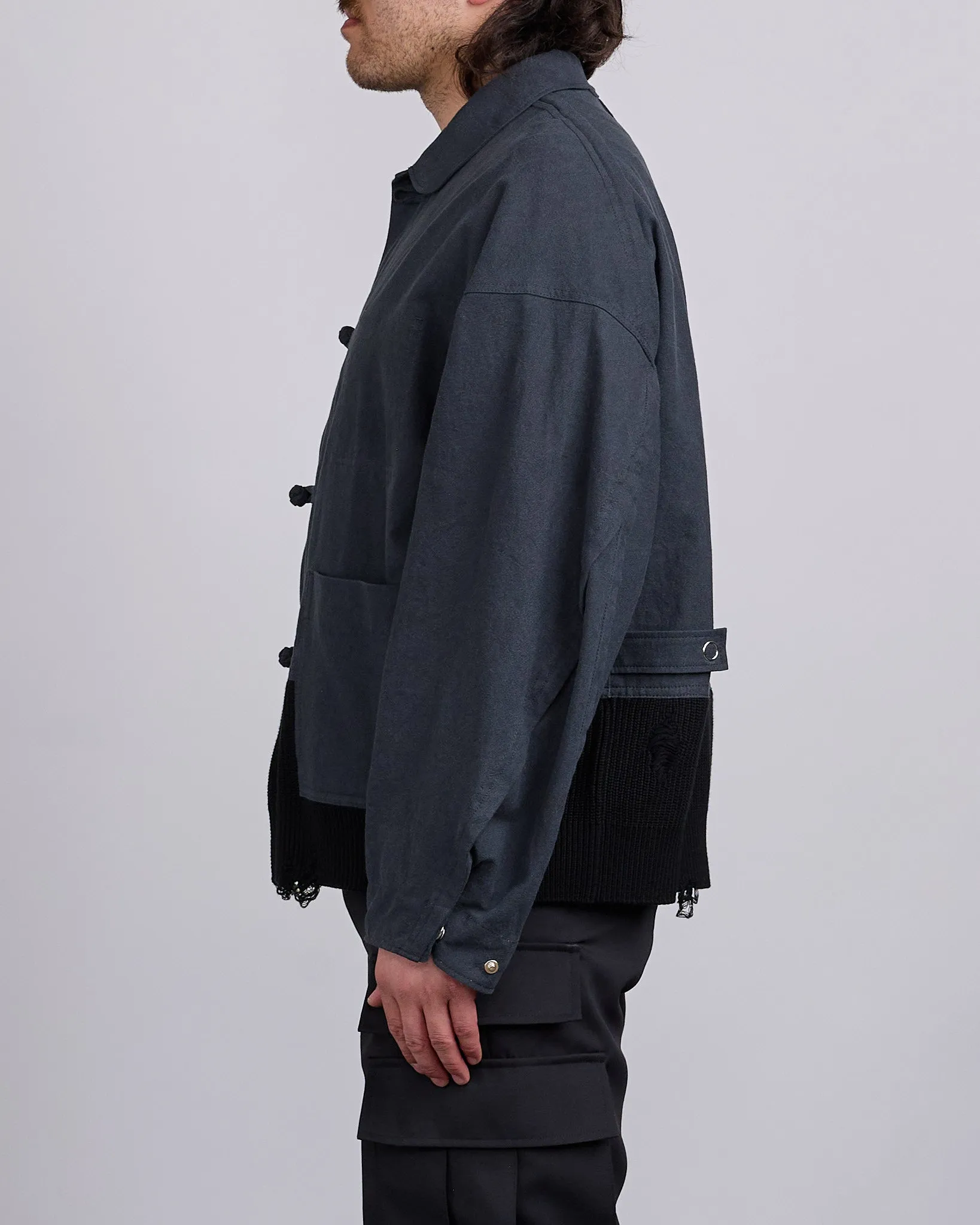UNDERCOVER Cotton-Linen Toggle Blouson Charcoal