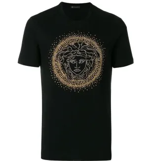 Versace Embellished Medusa Dust Tee (Black)