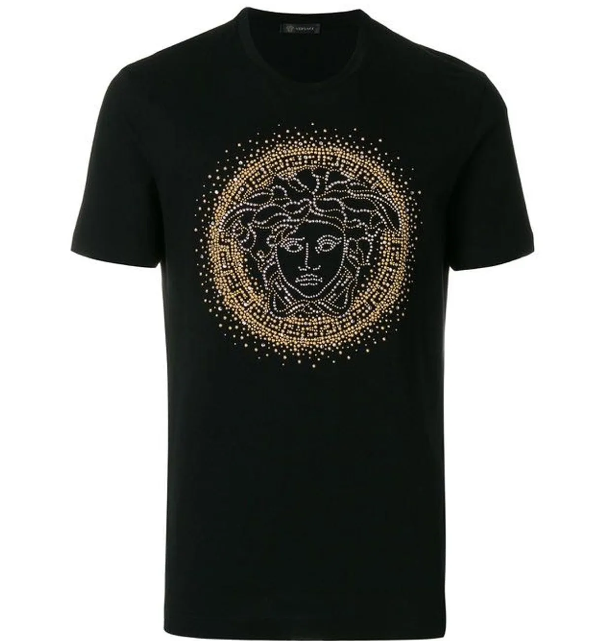Versace Embellished Medusa Dust Tee (Black)