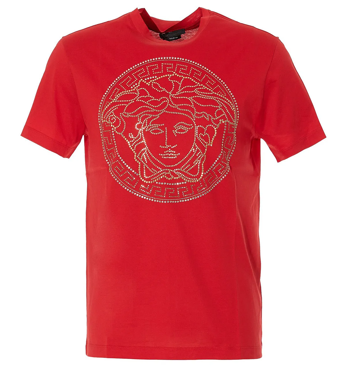 Versace Gold-tone Medusa Head Tee (Red)
