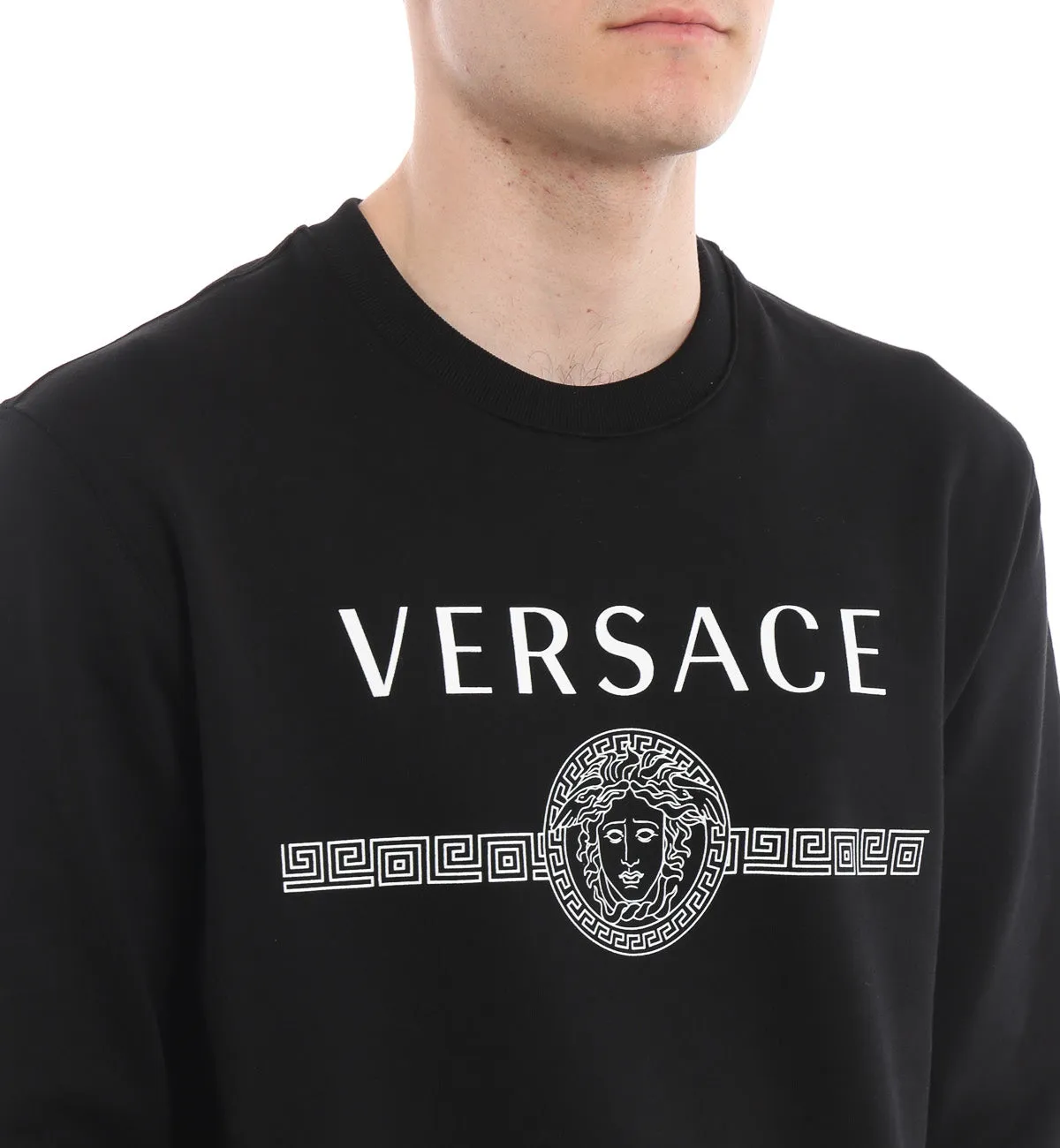 Versace Medusa Head Logo Print Sweatshirt (Black)