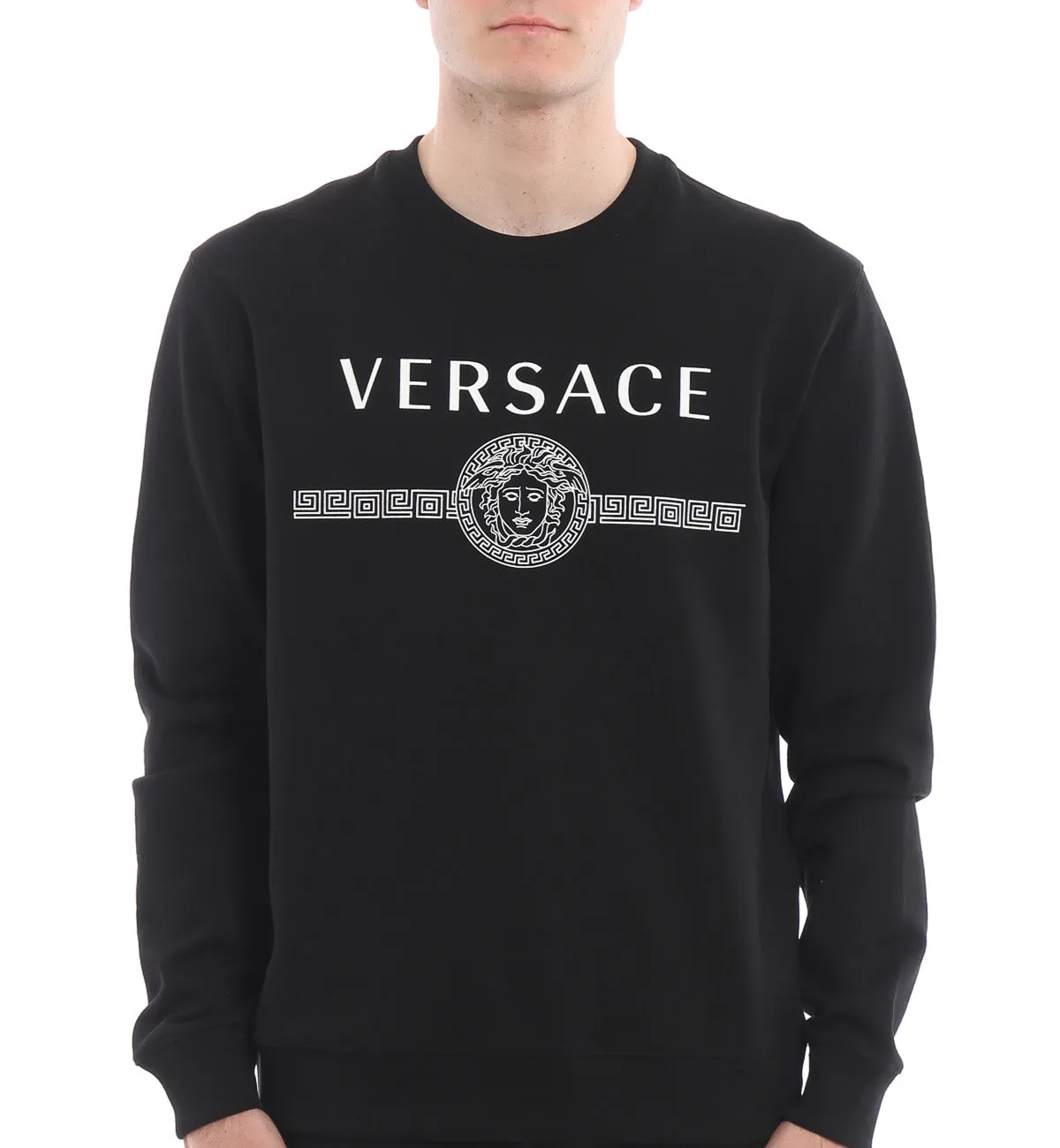 Versace Medusa Head Logo Print Sweatshirt (Black)