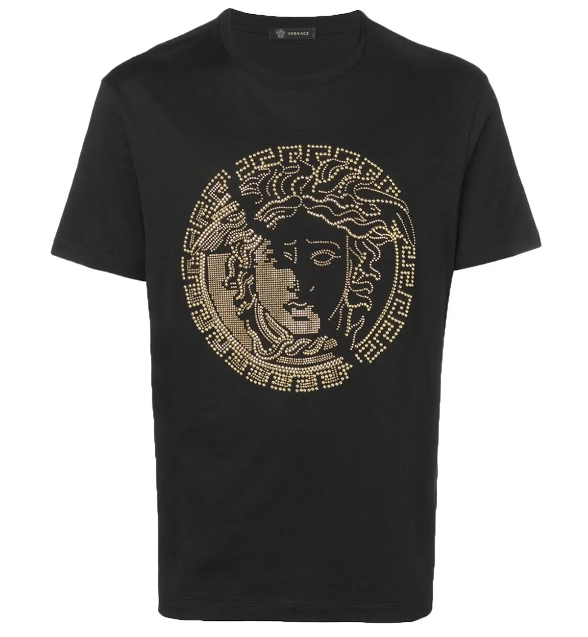 Versace Studded Medusa Tee (Black)