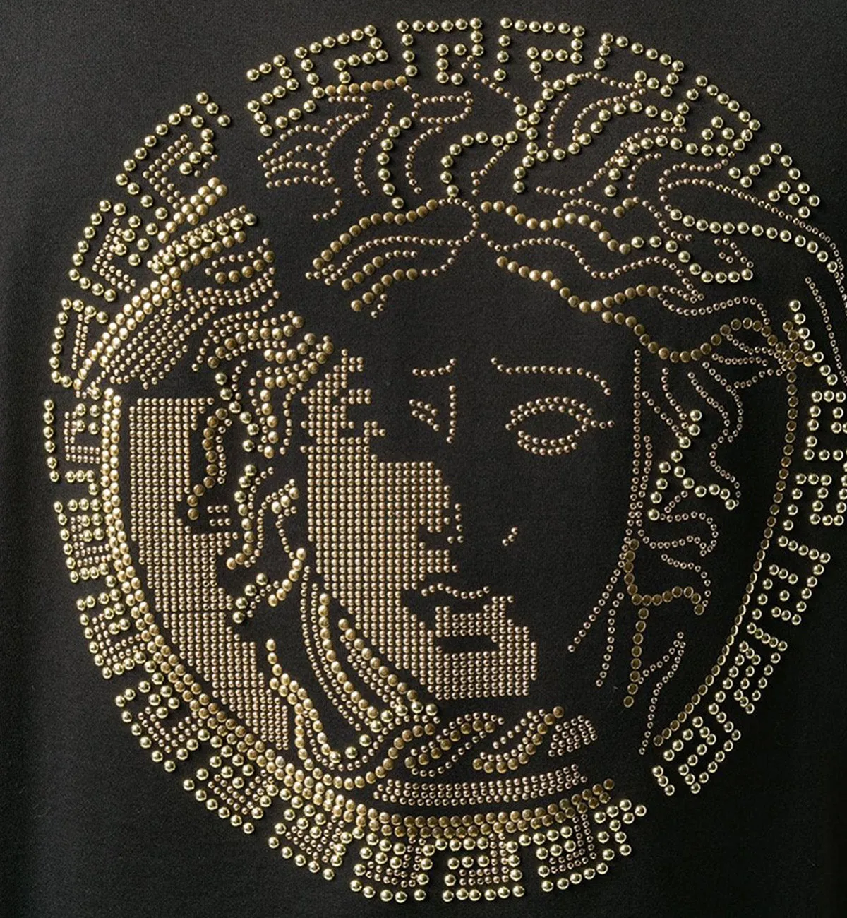 Versace Studded Medusa Tee (Black)