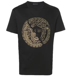 Versace Studded Medusa Tee (Black)