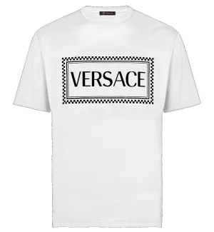 Versace Vintage 90s Logo Inside Tee (White)