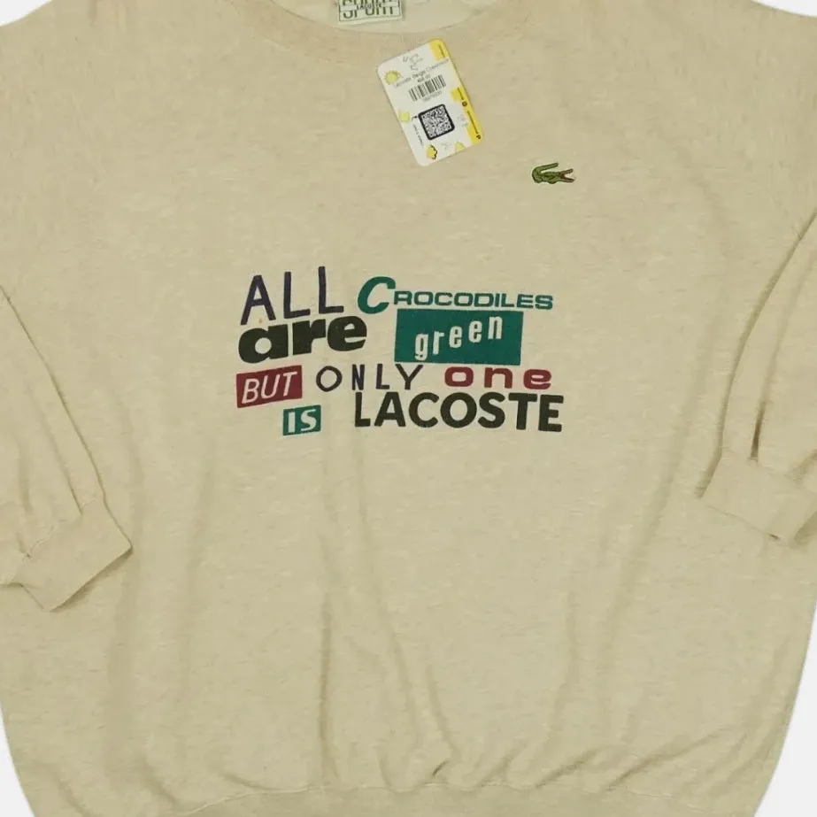 Vintage Lacoste Beige Sweater (XL)