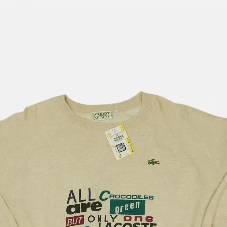 Vintage Lacoste Beige Sweater (XL)