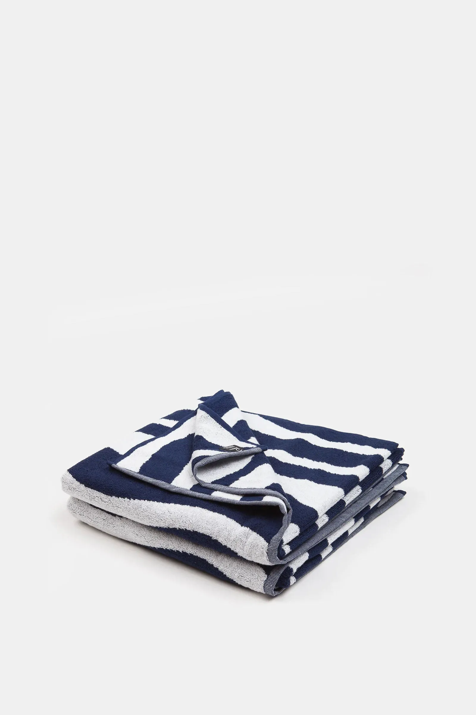 Waves of The Navy Bath Towel - Set of 2