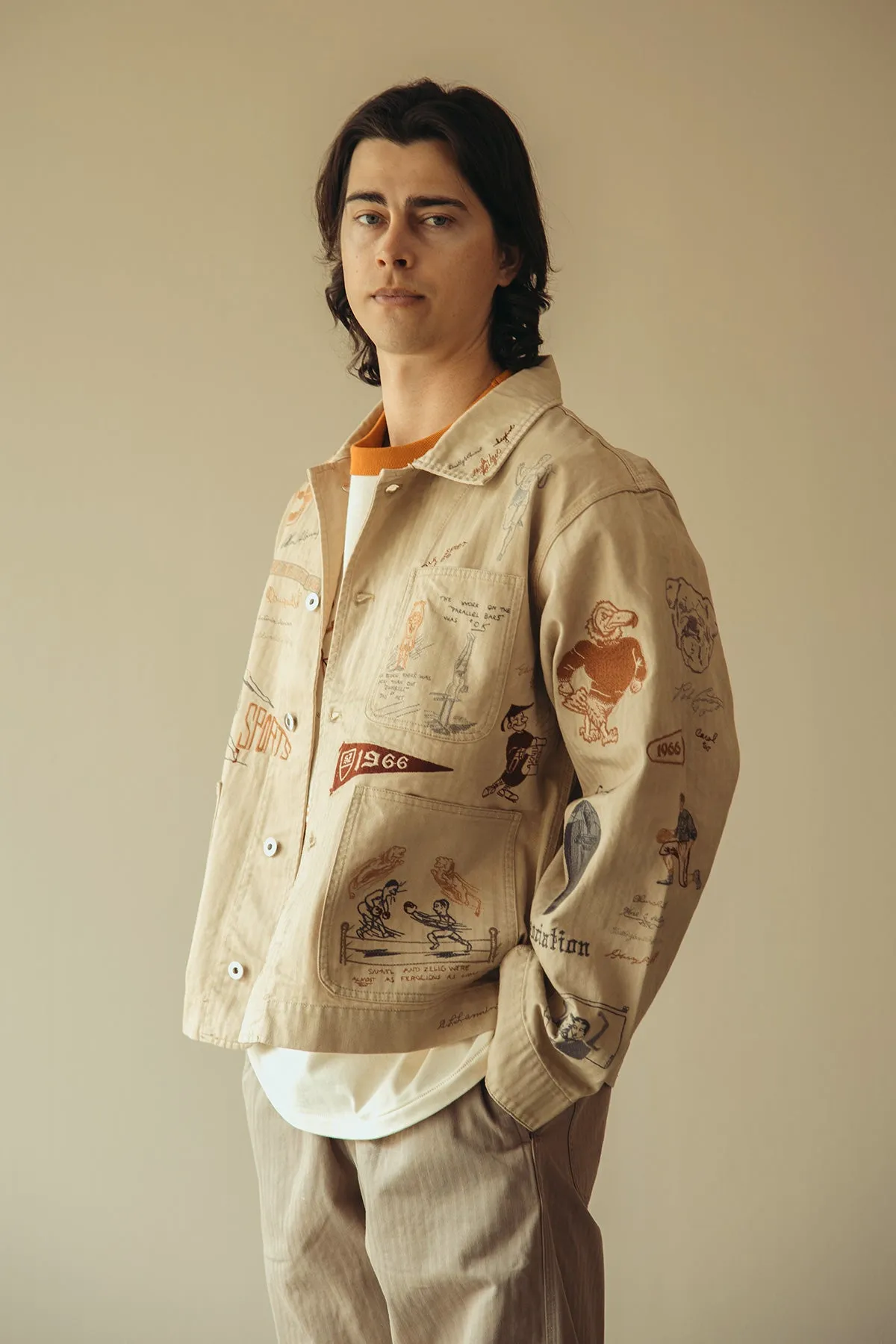 Yearbook Reunion Jacket - Tan