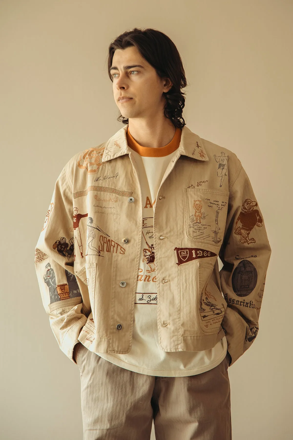Yearbook Reunion Jacket - Tan