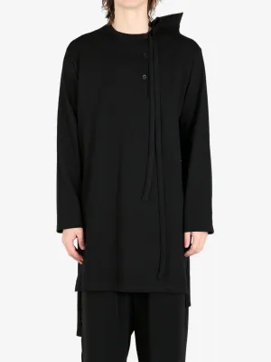 YOHJI YAMAMOTO POUR HOMME - Men Binder Henry Neck Tee
